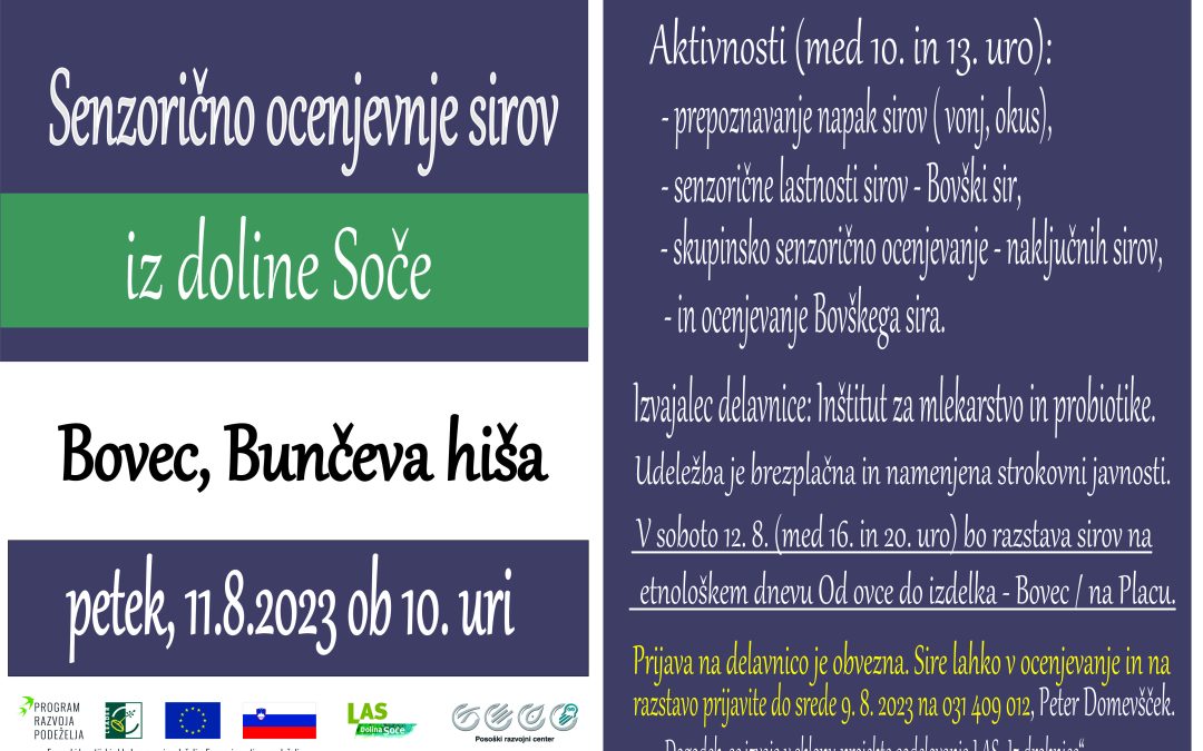 Senzorično ocenjevanje sirov iz doline Soče